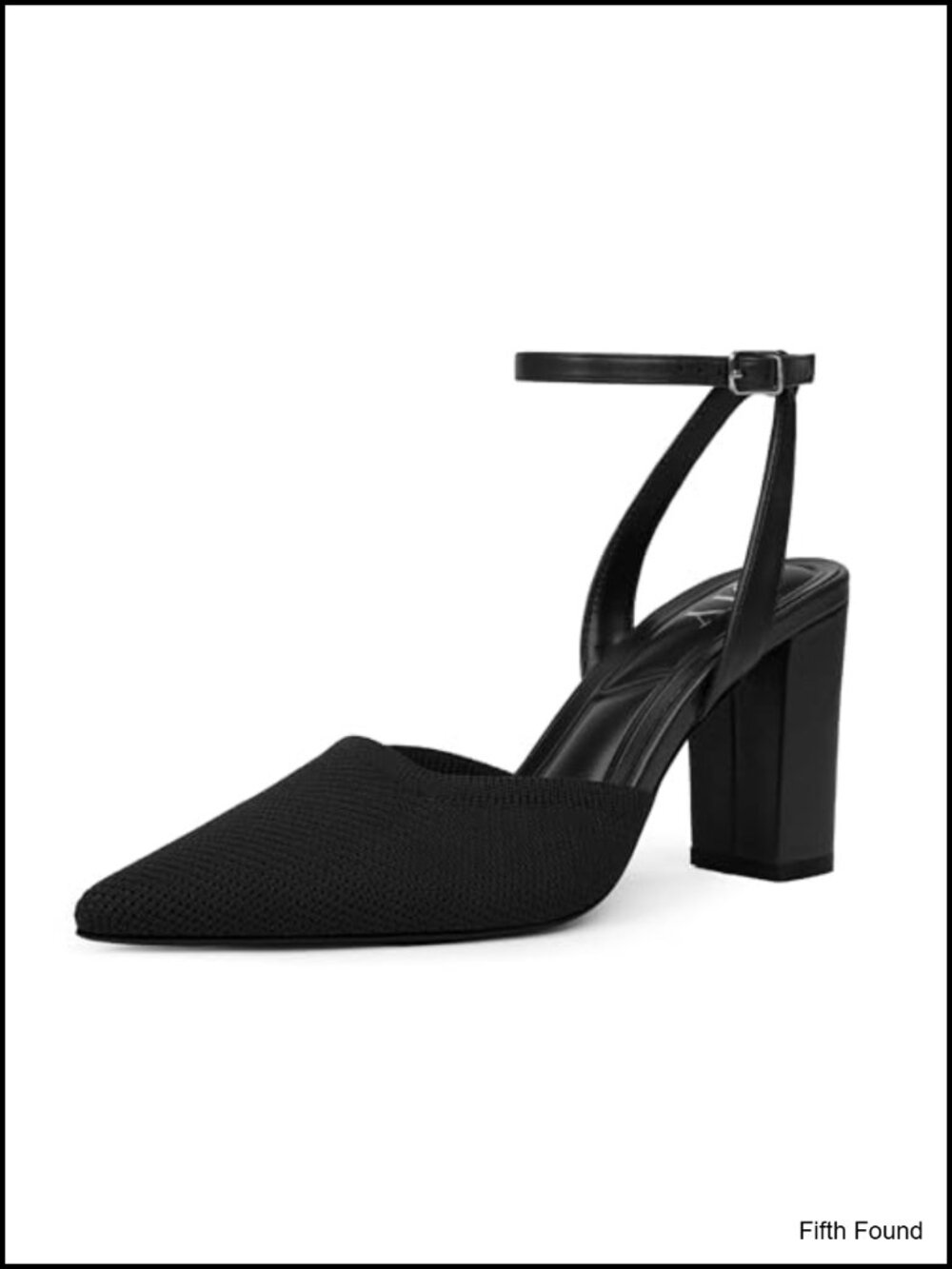 QIY Women's Closed Toe Chunky Block Heel Slingback Pumps Pointed Toe Ankle
